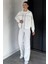 Kadın Şerit Detaylı Ön Fermuarlı Oversize Sweat Bel Lastikli Pantolon Ikili Takım P-00019065 2