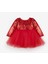 Kırmızı Pullu Uzun Kollu Kız Bebek Elbise - Berry 1