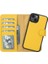 Apple iPhone 14 Uyumlu Deri Cüzdanlı Kılıf Mwwn FL12 Sarı 5