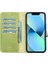 Apple iPhone 13 Uyumlu Deri Cüzdanlı Kılıf Antik Yeşil 4