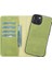 Apple iPhone 13 Uyumlu Deri Cüzdanlı Kılıf Antik Yeşil 5