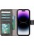 Apple iPhone 15 Pro Uyumlu Deri Cüzdanlı Kılıf Mwwn VS4EF Gri 2
