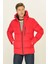Erkek Kırmızı Elyaflı Kapüşonlu Rüzgar Geçirmez Şişme Kışlık Mont 1