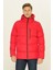 Erkek Kırmızı Elyaflı Kapüşonlu Rüzgar Geçirmez Şişme Kışlık Mont 3