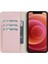 Apple iPhone 11 Pro Uyumlu Deri Cüzdanlı Kılıf Pembe 2