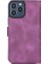 Apple iPhone 13 Pro Max Uyumlu Deri Cüzdanlı Kılıf Rustik Mor 3