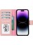 Apple iPhone 15 Uyumlu Deri Cüzdanlı Kılıf Mwwn Nu2 Pembe 2