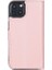 Apple iPhone 13 Uyumlu Deri Cüzdanlı Kılıf Toz Pembe 3