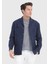 Lacivert Düz Slim Fit Pamuk Karışımlı Ceket 3