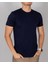 Erkek Lacivert Slim Fit Bisiklet Yaka T-Shirt 1