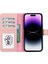 Apple iPhone 15 Pro Max Uyumlu Deri Cüzdanlı Kılıf Mwwn Nu2 Pembe 2