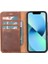 Apple iPhone 12 Mini Uyumlu Deri Cüzdanlı Kılıf G2 Antik Kahve 2