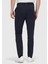 Lacivert Düz Örme Jogging Fit Casual Pantolon 4