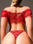 Kırmızı Transparan Fantezi Sütyen Takım Nightlight 3668 L-Xl 2