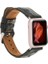 Apple Watch Uyumlu Deri Kordon 42-44-45MM De5 Siyah 1