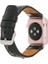 Apple Watch Uyumlu Deri Kordon 42-44-45MM De5 Siyah 2