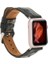 Apple Watch Uyumlu Deri Kordon 42-44-45MM De5 Siyah 5