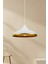 Nova Golden Modern Tekli Beyaz Metal Sarkıt (35 cm) | Salon, Mutfak & Cafe için Dekoratif Avize 2