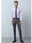 Gri Düz Kumaş Modern Fit Klasik %100 Yün Pantolon 1