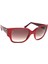 Gloria Red Brown Square Kırmızı Kare Bayan Güneş Gözlüğü 2