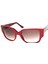 Gloria Red Brown Square Kırmızı Kare Bayan Güneş Gözlüğü 3