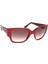 Gloria Red Brown Square Kırmızı Kare Bayan Güneş Gözlüğü 6