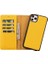 Apple iPhone 11 Pro Max Uyumlu Deri Cüzdanlı Kılıf FL12 Sarı 1