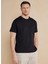 Bisiklet Yaka Siyah Erkek T-Shirt BBSS25MTS011 1