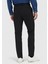 Siyah Düz Örme Jogging Fit Casual Pantolon 4