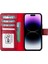 Apple iPhone 15 Uyumlu Deri Cüzdanlı Kılıf Mwwn V4EF Kırmızı 2