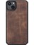 Apple iPhone 14 Plus Uyumlu Deri Cüzdanlı Kılıf Mwwn G2 Kahve 2
