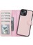 Apple iPhone 14 Uyumlu Deri Cüzdanlı Kılıf Mwwn Nu2 Pembe 1