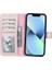 Apple iPhone 14 Plus Uyumlu Deri Cüzdanlı Kılıf Mwwn Nu2 Pembe 4