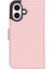 Apple iPhone 16 Plus Uyumlu, Hakiki Deri, El Yapımı, Cüzdanlı Kılıf, Toz Pembe 4