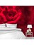 Duvar Kağıdı 3D Kırmızı Gül Desenli Isı ve Ses Yalıtımlı Sağlıklı Tekstil Duvar Kağıdı 3