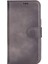 Apple iPhone 16 Plus Uyumlu, Hakiki Deri, El Yapımı, Cüzdanlı Kılıf, Gölgeli Gri 4