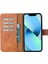 Apple iPhone 13 Pro Max Uyumlu Deri Cüzdanlı Kılıf Antik Taba 4