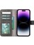 Apple iPhone 15 Pro Max Uyumlu Deri Cüzdanlı Kılıf Mwwn VS4EF Gri 2
