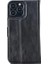 Apple iPhone 13 Pro Max Uyumlu Deri Cüzdanlı Kılıf Rustik Siyah 3