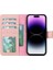 Apple iPhone 15 Pro Uyumlu Deri Cüzdanlı Kılıf Mwwn Nu2 Pembe 2