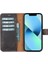 Apple iPhone 13 Pro Max Uyumlu Deri Cüzdanlı Kılıf Acı Kahve 4