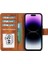 Apple iPhone 15 Pro Uyumlu Deri Cüzdanlı Kılıf Mwwn G19 Taba 2