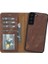 Samsung Galaxy S22 Plus Uyumlu Deri Cüzdanlı Kılıf Mwwn G2 Kahve 1