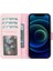 Apple iPhone 13 Uyumlu Deri Cüzdanlı Kılıf Nu2 Pembe 2