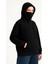 Samuray Ninja Çift Kapşonlu Zıp Fermuarlı Kanguru Çepli Hoodie Maske Detaylı Swetshirt - Siyah 1