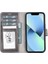 Apple iPhone 13 Pro Uyumlu Deri Cüzdanlı Kılıf Mwwn Tn1 Gri 2