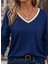 Kadın Uzun Kollu V Yakalı Viskon Iki Iplik Bluz 2