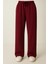 Modal Kumaş Bol Paça Pantolon - Geniş Paça Eşofman Altı Bordo 3