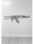 Ak-47 Tüfek Desenli Siyah Metal Duvar Süsü 5
