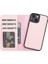 Apple iPhone 13 Mini Uyumlu Deri Cüzdanlı Kılıf Nu2 Pembe 1